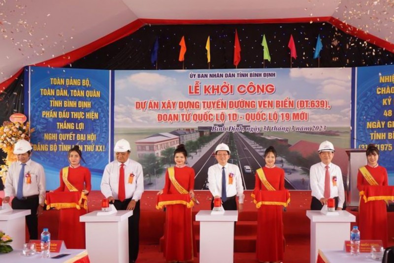 Bình Định: Khởi công xây dựng tuyến đường ven biển gần 1.500 tỷ đồng