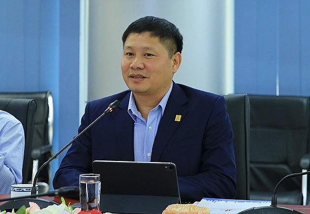 Tổng giám đốc BSR Bùi Ngọc Dương phát biểu tại buổi làm việc với Dragon Capital