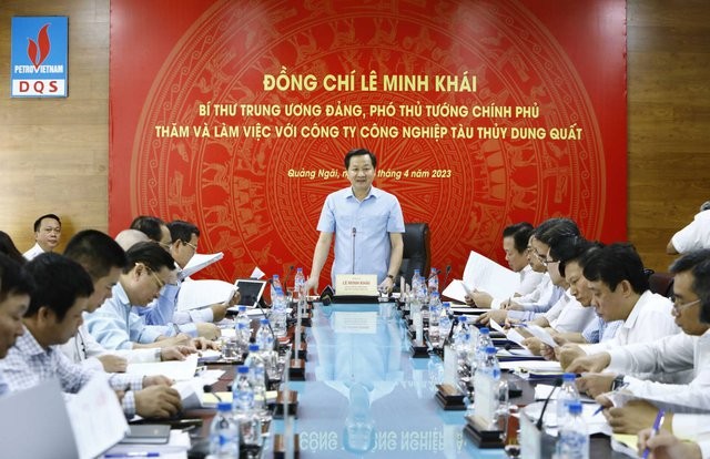 Phó Thủ tướng Lê Minh Khái yêu cầu PVN và Ủy ban Quản lý vốn Nhà nước tại doanh nghiệp, đến ngày 15/5/2023 trình Thủ tướng Chính phủ đề án xử lý DQS
