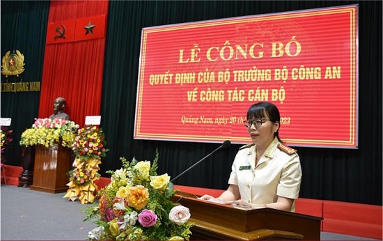 Quảng Nam có nữ Phó Giám đốc Công an tỉnh đầu tiên