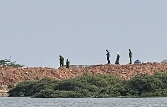 Khu vực Bến Giang, thị xã Quảng Yên nơi phát hiện thi thể người đàn ông