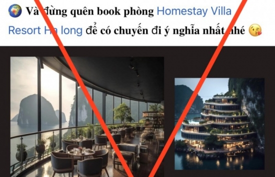 Người đưa ảnh giả về khách sạn giữa vịnh Hạ Long có thể bị phạt đến 30 triệu đồng