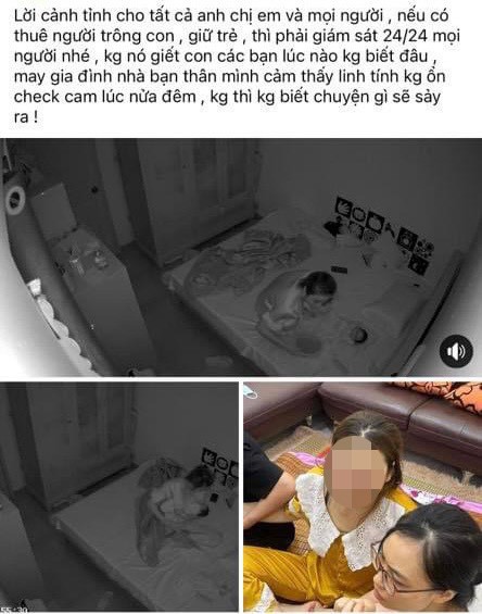 Công an xác minh hành động bất thường của bảo mẫu với bé 1 tháng tuổi ở Hà Nội