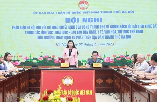 Hà Nội: Lấy ý kiến về dự thảo chính sách ưu đãi tiền thuê đất trong lĩnh vực giáo dục, y tế