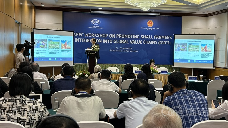 Trong khuôn khổ hợp tác APEC, ngày 21-22/6/2023, Bộ Công Thương phối hợp với Ban Thư ký APEC tổ chức Hội thảo APEC về thúc đẩy sự hội nhập của nông dân vào chuỗi giá trị toàn cầu