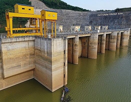 Khó khăn vận hành hồ chứa thủy điện Trung Sơn trong mùa cạn năm 2023