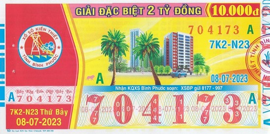 XSBP 8/7 - Kết quả xổ số Bình Phước hôm nay ngày 8/7/2023 – KQXSBP thứ bảy ngày 8 tháng 7