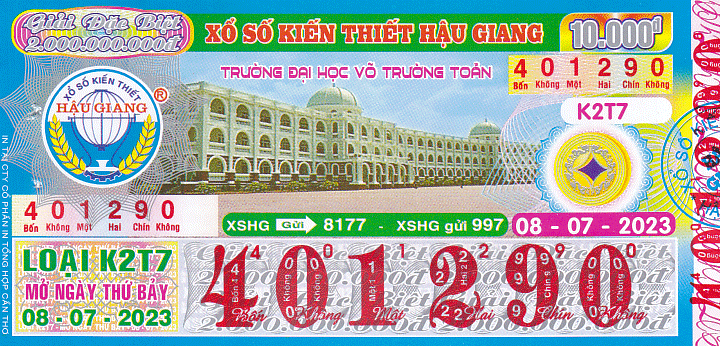 XSHG 8/7 - Kết quả xổ số Hậu Giang hôm nay ngày 8/7/2023 – KQXSHG thứ bảy ngày 8 tháng 7