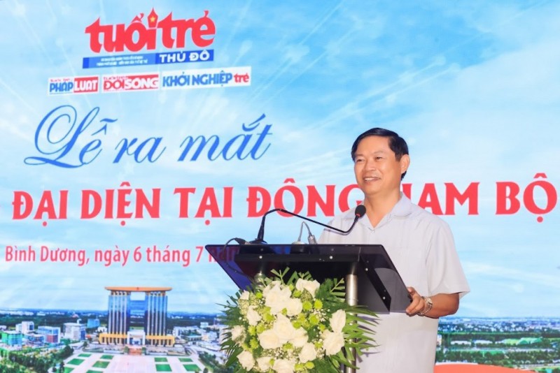 Ông Phạm Thanh Học - Phó Trưởng ban Thường trực Ban Tuyên giáo Thành ủy Hà Nội phát biểu tại buổi lễ