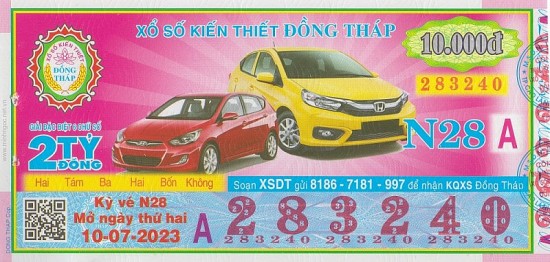 XSDT 10/7 - Kết quả xổ số Đồng Tháp hôm nay ngày 10/7/2023 – KQXSDT thứ hai ngày 10 tháng 7