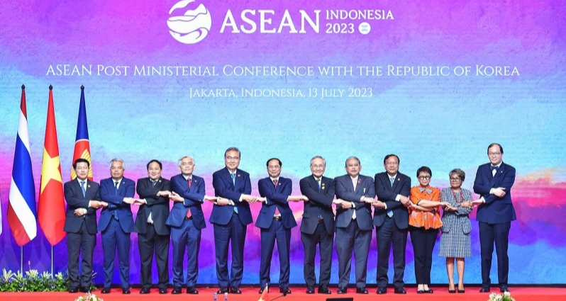 Các Bộ trưởng tham dự Hội nghị Bộ trưởng Ngoại giao ASEAN-Hàn Quốc - Ảnh: BNG