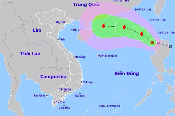 Công điện của Bộ Công Thương về ứng phó áp thấp nhiệt đới trên biển Đông
