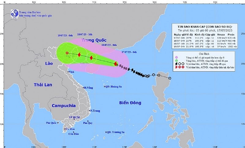 Bão số 1 sẽ gây mưa lớn trên diện rộng ở Thanh Hóa trong những ngày tới