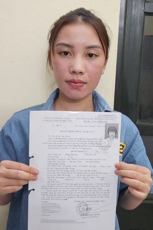 Bắc Giang: Bắt giữ nữ đối tượng mua bán người bị truy nã đặc biệt nguy hiểm