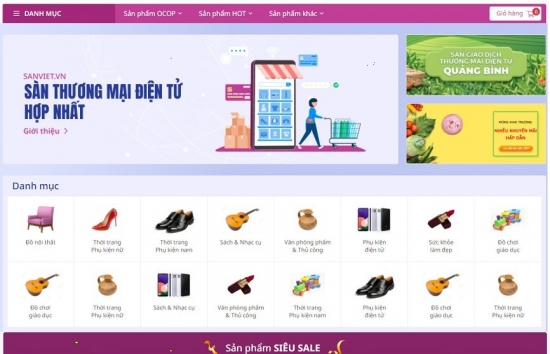 Sàn thương mại điện tử hợp nhất 63 tỉnh, thành: Cầu nối cho hàng Việt