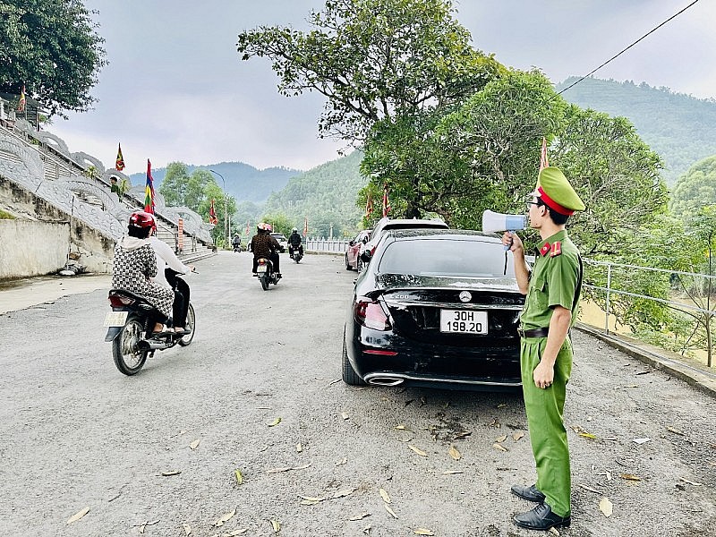 Thanh Hóa: Huy động lực lượng Công an bảo đảm an ninh, trật tự tại Lễ hội Hàn Sơn