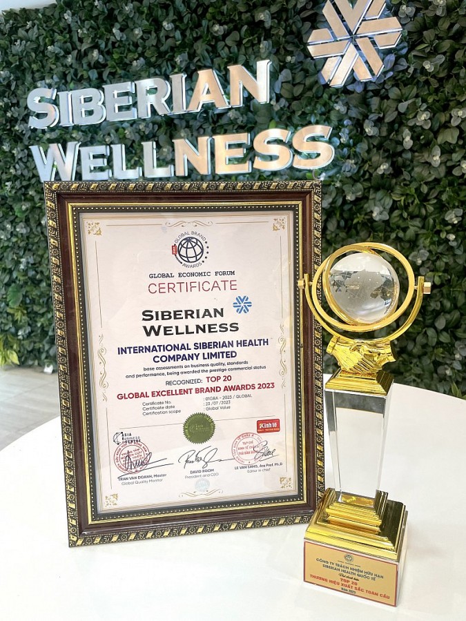 Siberian Wellness lập hat-trick với 3 giải thưởng tại Lễ vinh danh “Thương hiệu xuất sắc toàn cầu 2023”