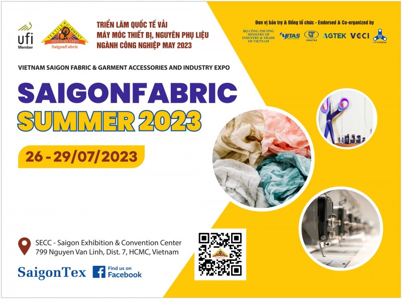 Triển lãm SAIGONFABRIC Summer 2023: Bắt kịp xu hướng sôi động ngành dệt may nửa cuối 2023