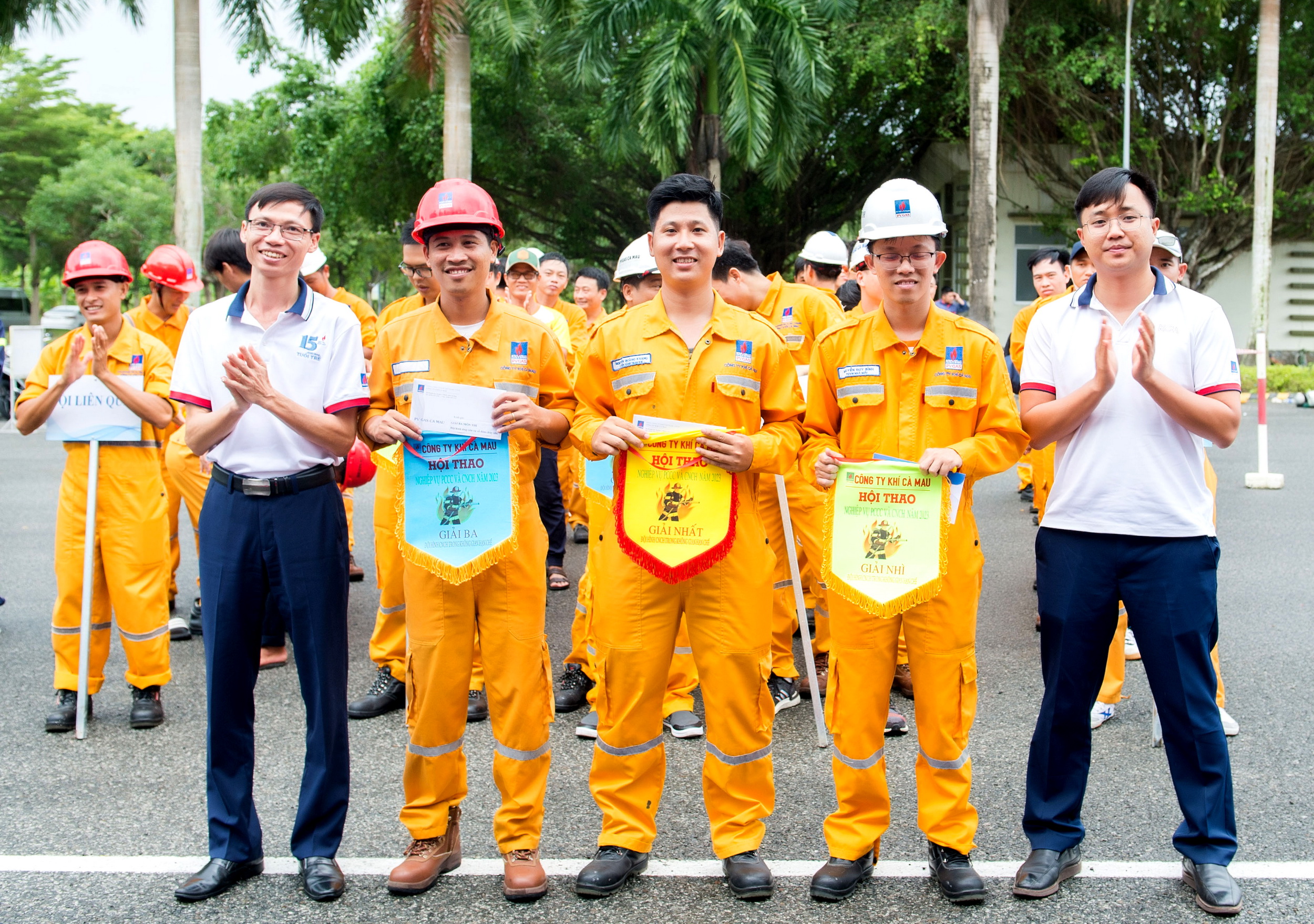Công ty Khí Cà Mau tổ chức Hội thao nghiệp vụ Phòng cháy chữa cháy và Cứu nạn cứu hộ năm 2023