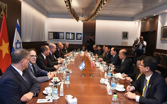 Phó Thủ tướng Chính phủ Trần Lưu Quang đã hội đàm với Thủ tướng Israel Benjamin Netanyahu.