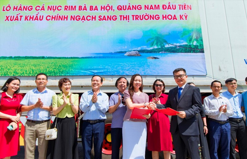 Chính thức xuất lô hàng cá nục rim Quảng Nam đầu tiên sang thị trường Hoa Kỳ