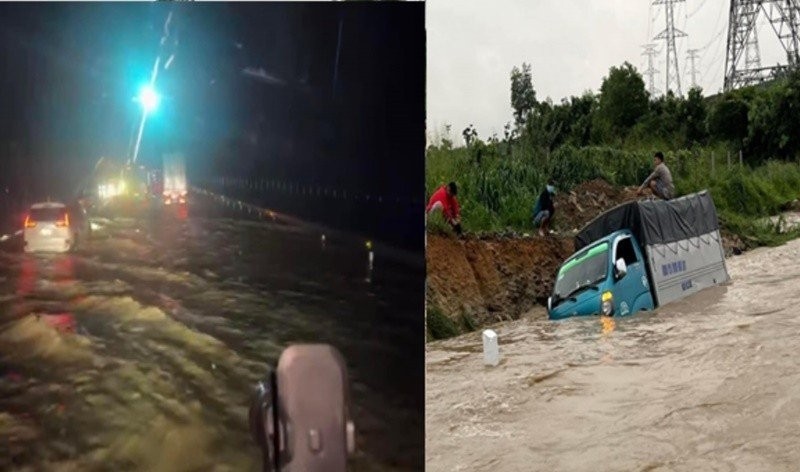 Sự cố ngập nước đường cao tốc Phan Thiết - Dầu Giây: 