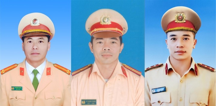 Bộ Công an thăng cấp bậc hàm đối với 3 CSGT hy sinh trong vụ sạt lở đèo Bảo Lộc