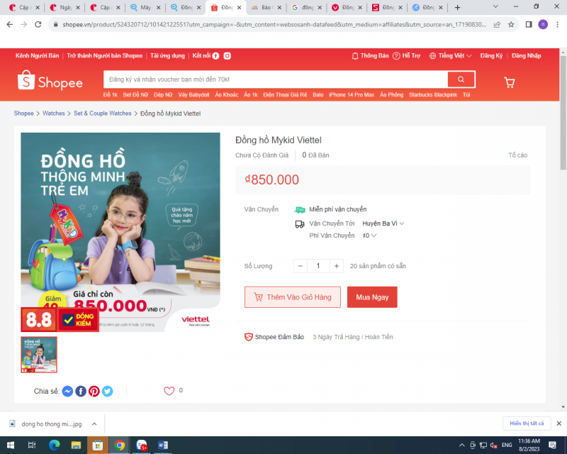 So sánh giá, giá tốt hôm nay 2/8/2023: Đồng hồ định vị trẻ em Mykid Viettel ở đâu giá tốt?