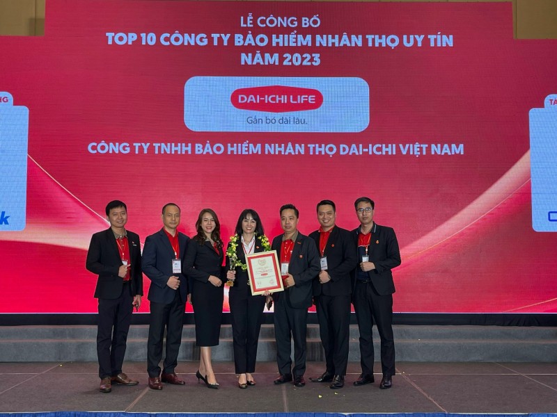 Dai-ichi Life Việt Nam đạt Top 10 Công ty Bảo hiểm Nhân thọ Uy tín