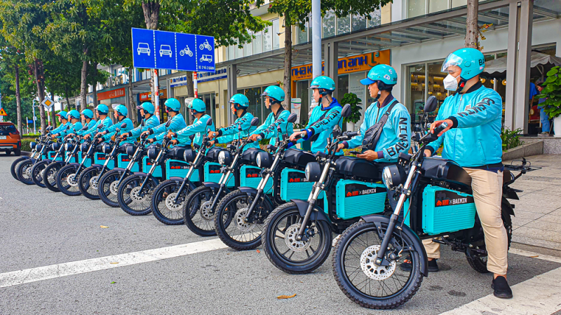 Xe máy điện Dat Bike cùng BAEMIN nối dài giao vận xanh