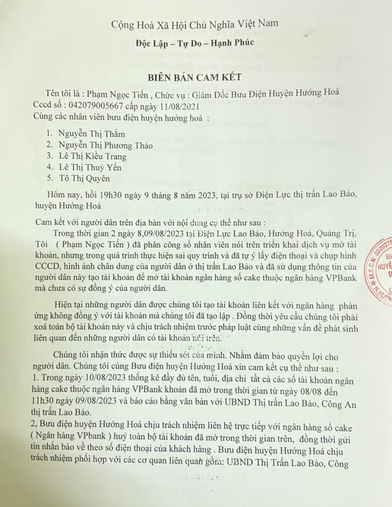 Tỉnh Quảng Trị: Tập trung đông người ở Điện lực Khe Sanh là do thiếu sót của nhân viên bưu điện
