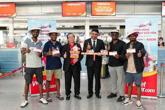 Đường bay thẳng TP. Hồ Chí Minh - Kochi (Ấn Độ) chào đón những du khách đầu tiên