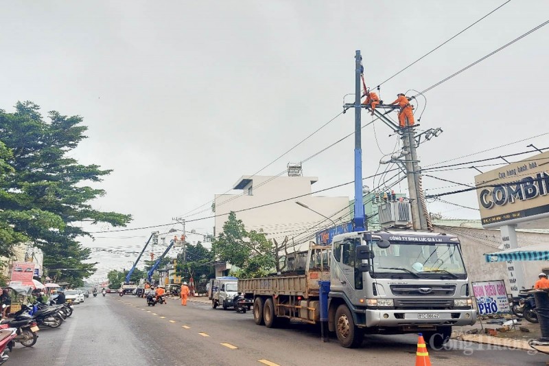 PC Gia Lai: Đảm bảo an toàn điện trong mùa mưa bão