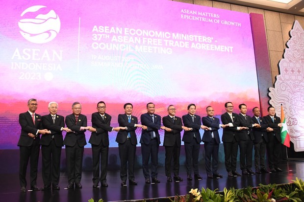 Trưởng đoàn các nước tham dự Hội nghị Bộ trưởng Kinh tế ASEAN lần thứ 55