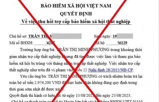 Quảng Nam: Mạo danh cơ quan bảo hiểm xã hội lừa đảo thu hồi tiền trợ cấp thất nghiệp
