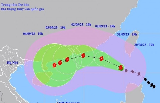 Siêu bão Saola – bão số 3 có gió giật trên cấp 17 hướng vào Vịnh Bắc Bộ