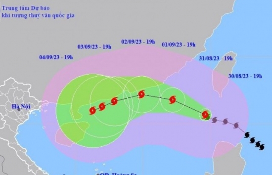 Siêu bão Saola – bão số 3 có gió giật trên cấp 17 hướng vào Vịnh Bắc Bộ