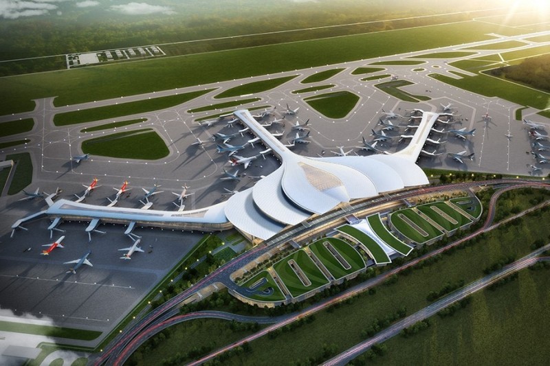 Sau khi hoàn thành tất cả các giai đoạn, sân bay Long Thành sẽ đạt công suất lên đến 100 triệu hành khách/năm và trở thành sân bay lớn nhất Việt Nam trong tương lai. (Ảnh: ACV)