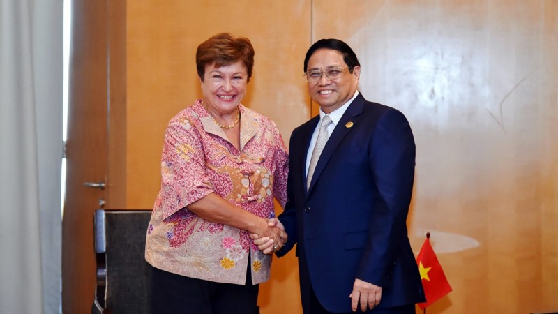 Thủ tướng Phạm Minh Chính tiếp Giám đốc điều hành IMF