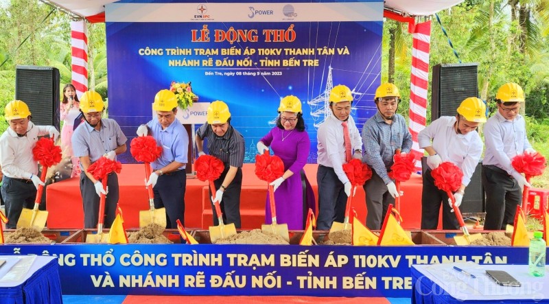 Khởi công xây dựng công trình Trạm biến áp 110kV Thanh Tân và nhánh rẽ đấu nối tại Bến Tre