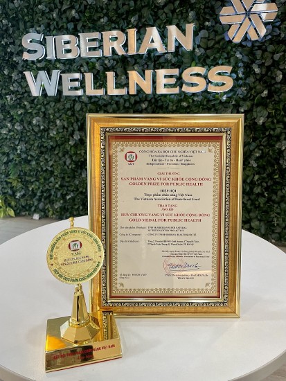 Siberian Wellness lần thứ 8 nhận giải thưởng: Sản phẩm vàng vì sức khỏe cộng đồng