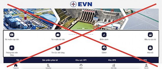 Cảnh báo Website giả mạo thương hiệu EVN