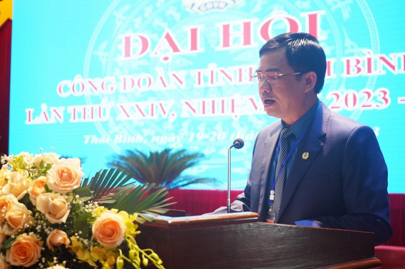 Ông Bùi Xuân Vinh tái đắc cử chức vụ Chủ tịch Liên đoàn lao động tỉnh Thái Bình