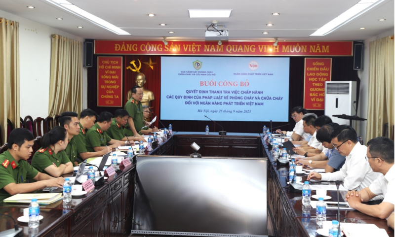 Thanh tra phòng cháy, chữa cháy 10 đơn vị thuộc Ngân hàng Phát triển Việt Nam