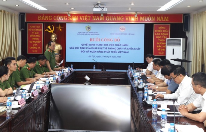 Thanh tra phòng cháy, chữa cháy 10 đơn vị thuộc Ngân hàng Phát triển Việt Nam