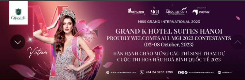 Grand K Hotel Suites Hanoi: Điểm đến đầu tiên của các thí sinh Hoa hậu Hoà bình quốc tế 2023