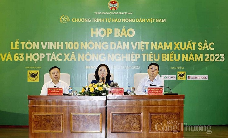 họp báo thông tin về Chương trình Tự hào Nông dân Việt Nam năm 2023.
