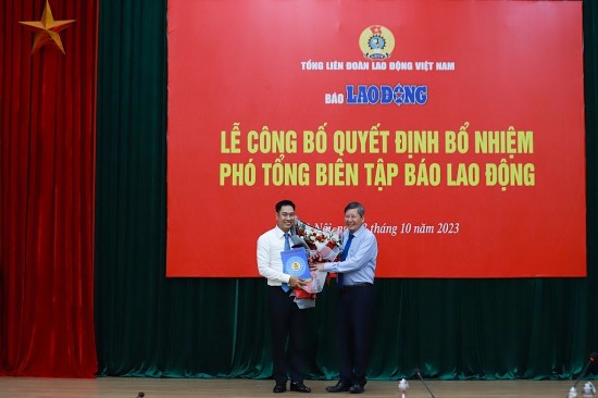 Nhà báo Nguyễn Đức Thành được bổ nhiệm giữ chức Phó Tổng Biên tập Báo Lao Động