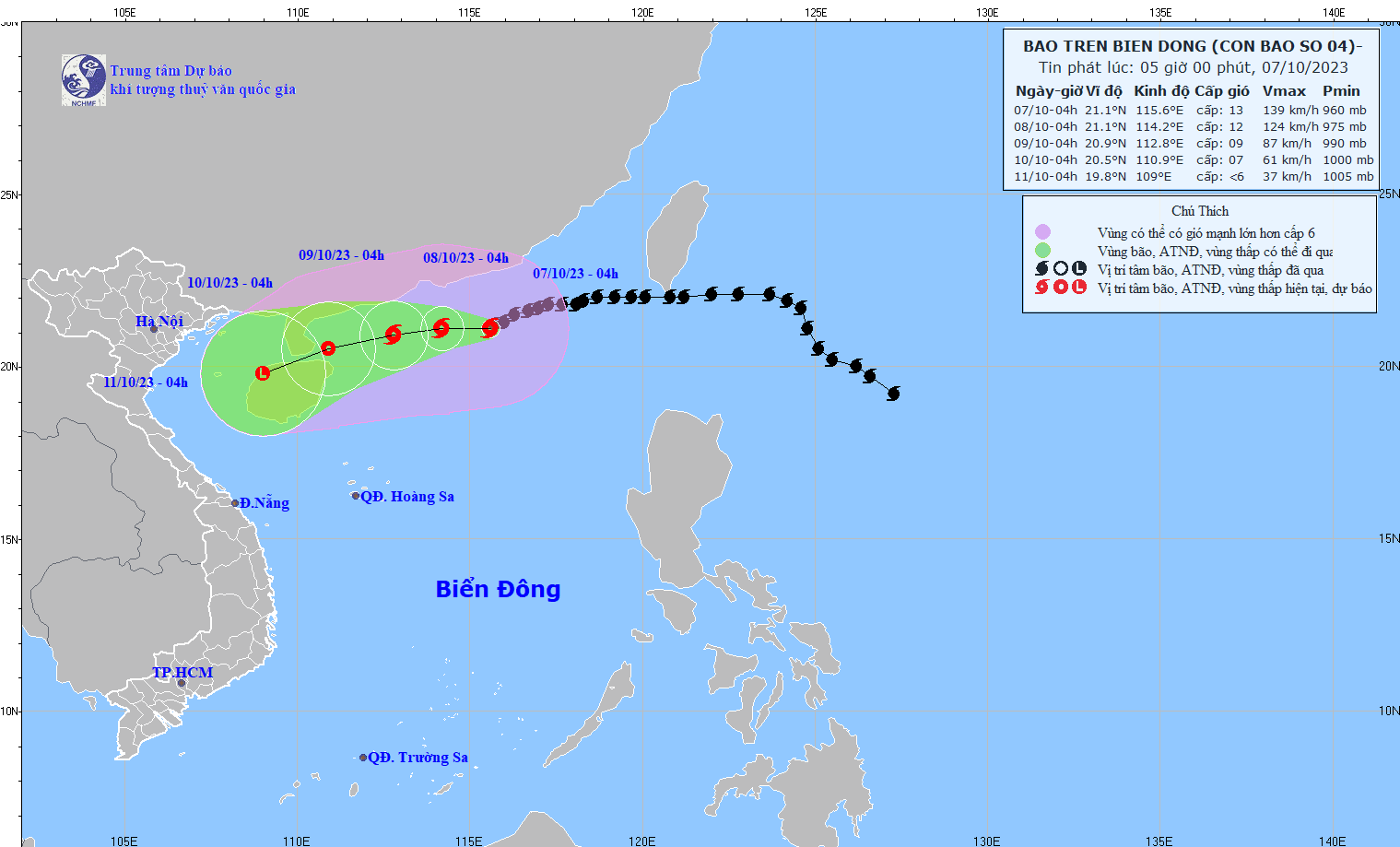 Thông tin mới nhất về Bão số 4 - bão Koinu ít khả năng ảnh hưởng đất liền nước ta