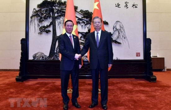 Chủ tịch nước Võ Văn Thưởng hội kiến Ủy viên trưởng Nhân đại toàn quốc Trung Quốc